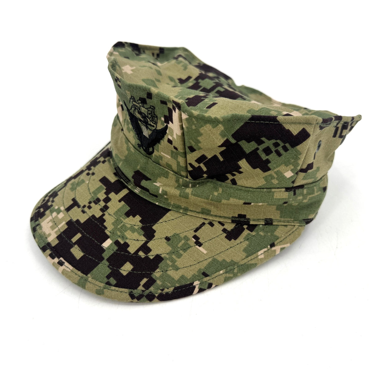 US Navy NWU Type III AOR2 Woodland Camo Hat Utility 8 Point Cap Cover ACE 6-3/8