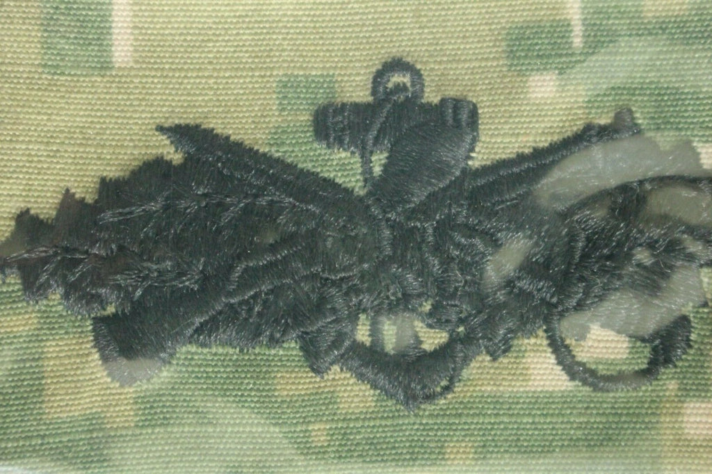 USN NAVY NWU UNIFORM SEABEE WARFARE SPECIALTY BADGE TYPE 3 GREEN INSIGNIA TAPE