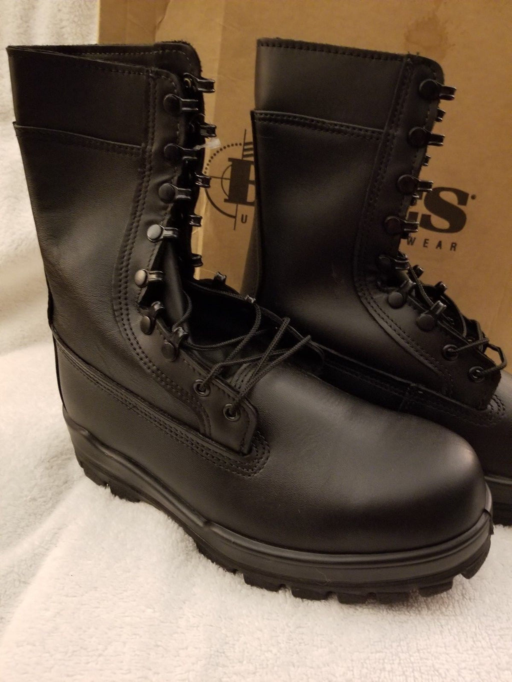 Bates Men's Navy 9 in. DuraShocks Steel Toe Combat Boots (E01621)