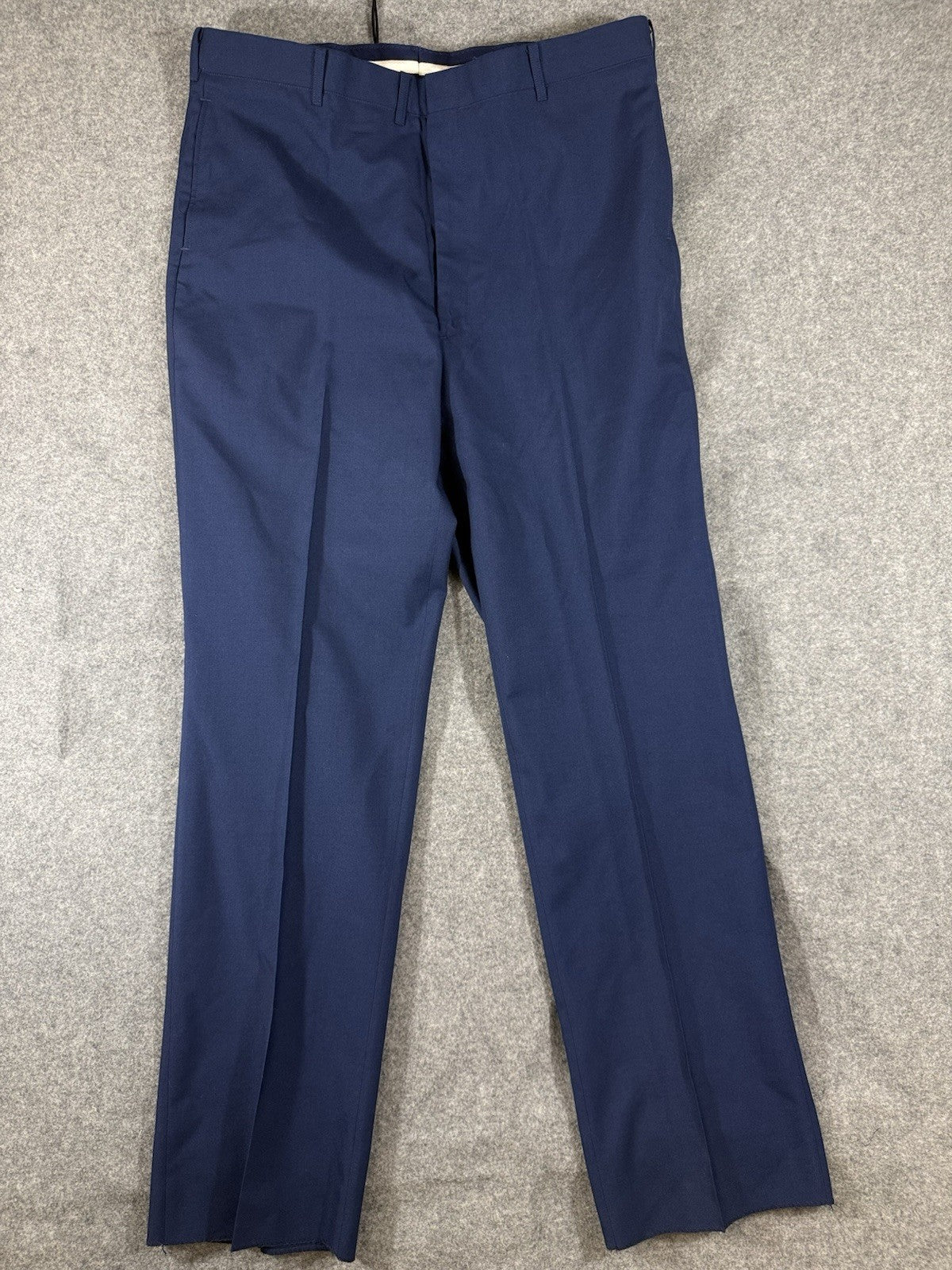 USAF Air Force Service Dress Pants Men 40 Unhemmed Blue Wool Blend Unhemmed NWOT