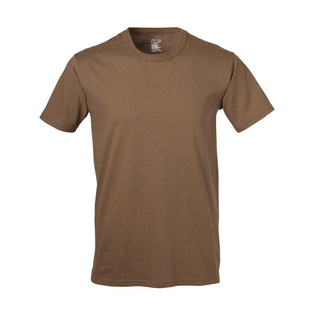 NEW Soffe Military US Navy 100% Cotton T-Shirt Undershirt 3-Pack - Coyote Brown