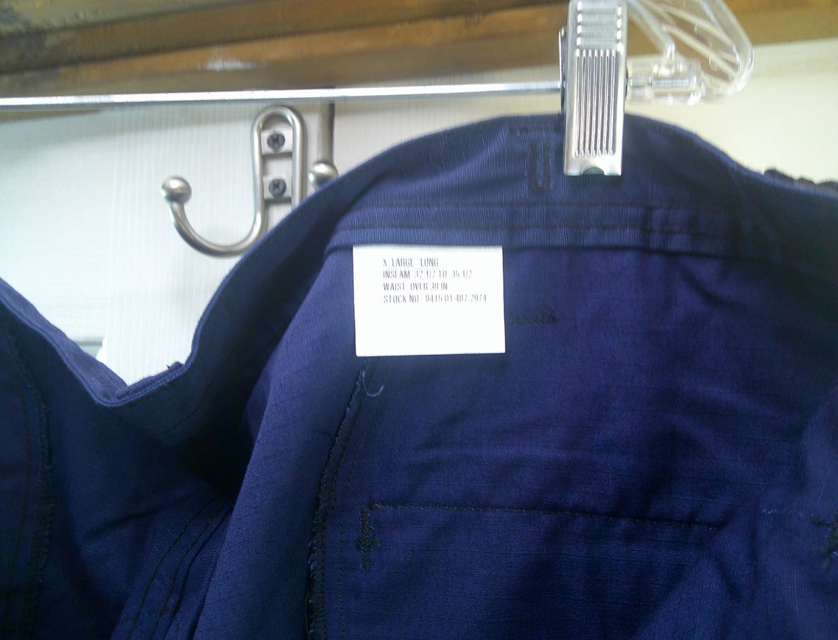 USCG Coast Guard Pants BLUE3362  SzX LG/LONG Operational Trousers DressRipstop