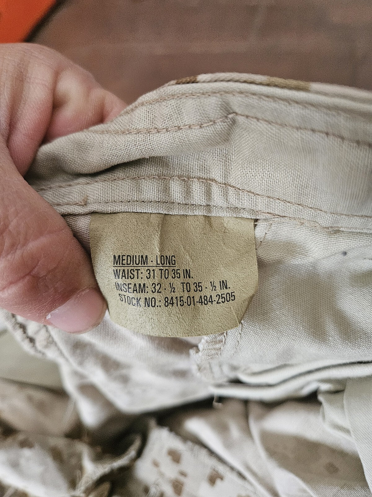 USMC Military Trousers Desert Marpat Camo Pants Issued New Medium Long