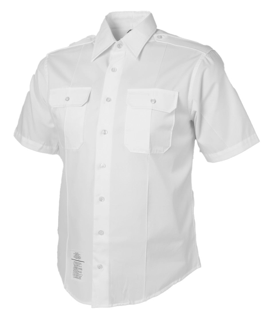 US Army ASU White Dress Shirt Short Sleeve Uniform Shirt 15 US Size Medium