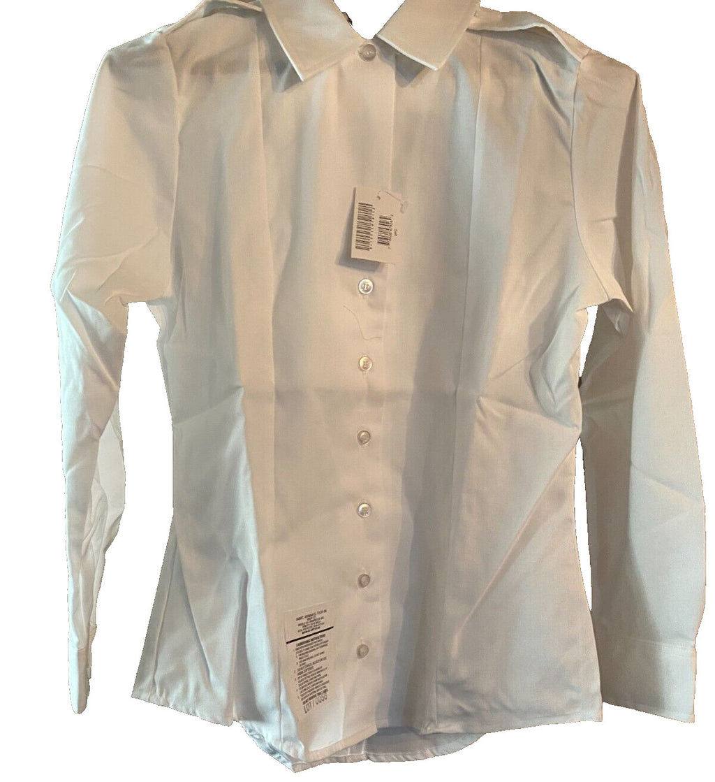 NEW WOMENS ARMY SERVICE LONG SLEEVE UNIFORM ASU DRESS WHITE SHIRT SIZE 14L