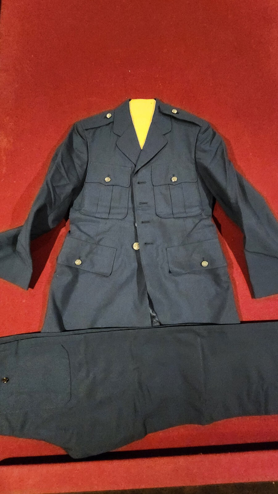 35S Uniform US COAT SERVICE DRESS BLUE US MILITARY AIR FORCE w/ Size L pants NEW