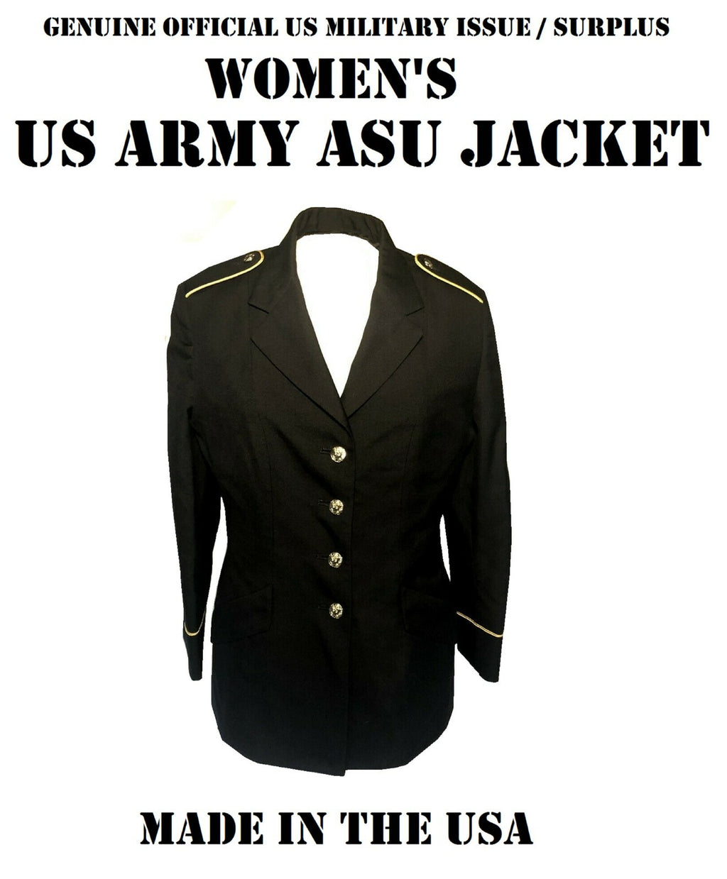 WOMEN'S 8WP US ARMY MILITARY SERVICE DRESS BLUE BLUES ASU UNIFORM COAT JACKET