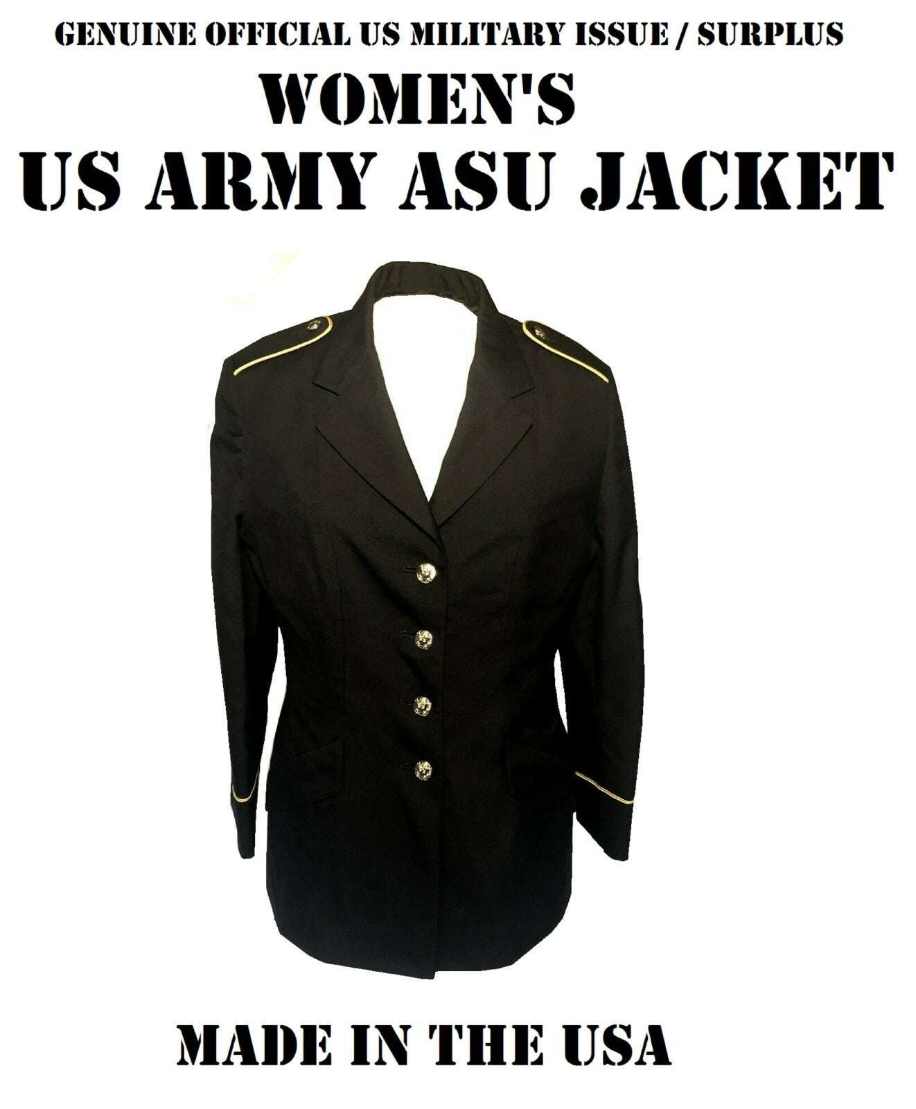WOMEN'S 8WP US ARMY MILITARY SERVICE DRESS BLUE BLUES ASU UNIFORM COAT JACKET