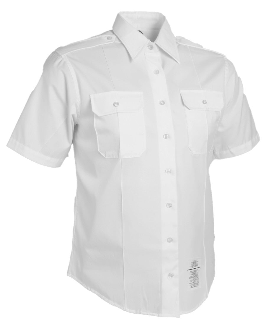 US Army ASU White Dress Shirt Short Sleeve Uniform Shirt 15 US Size Medium