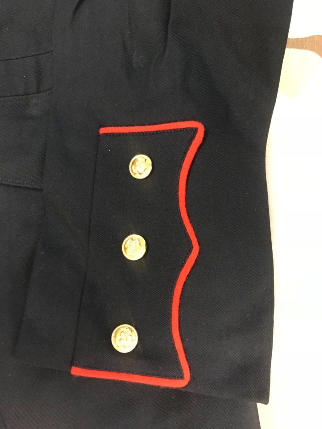 US MARINES DRESS BLUE TUNIC COAT MAN'S GABARDINE MC SH 2312 POLY/WOOL SZ 37SH