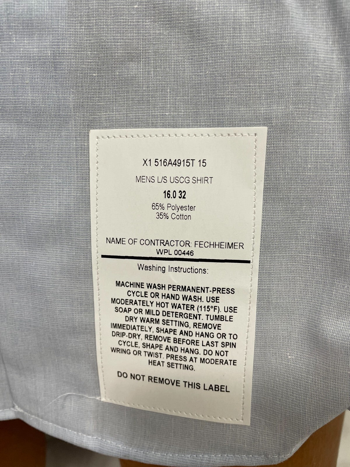 New Men's Dress Blue Shirt COAST GUARD Style 16 x 32