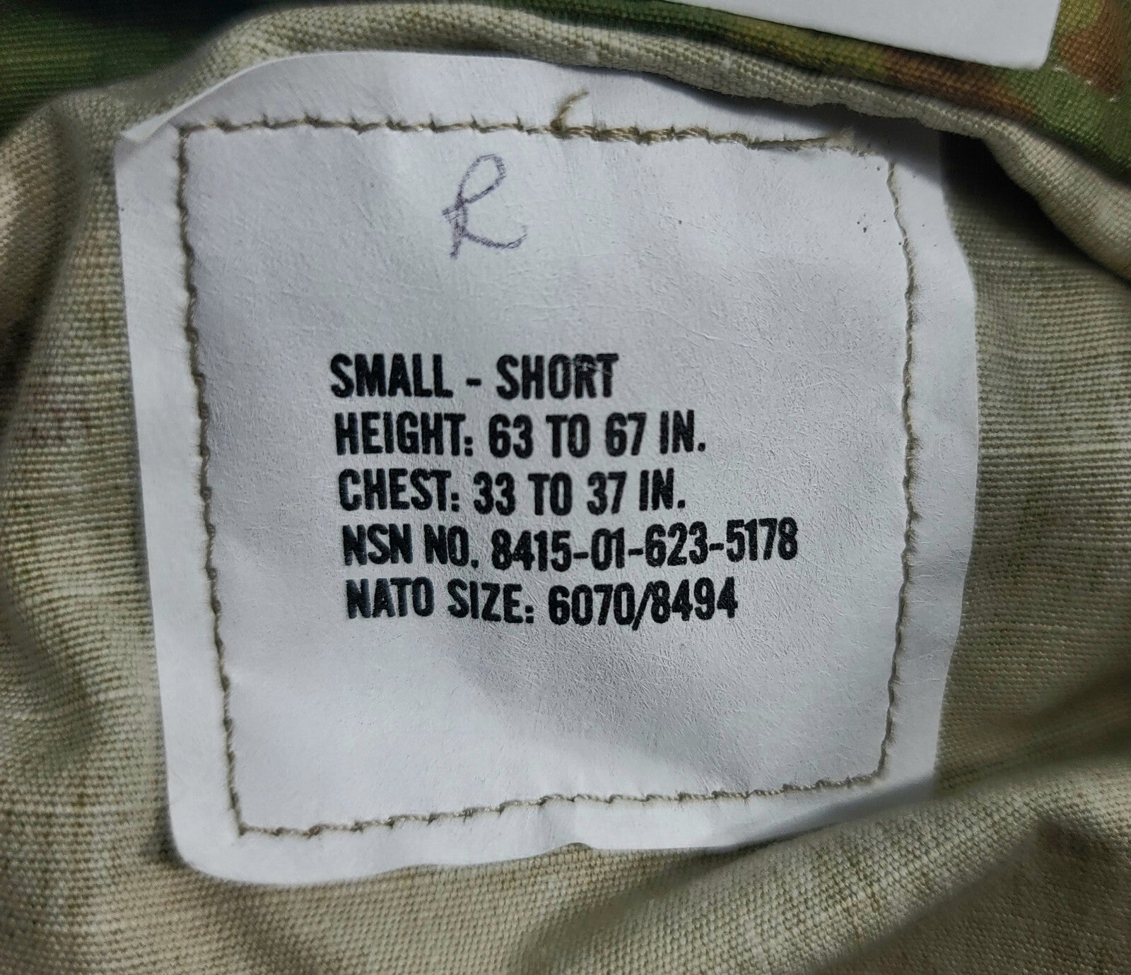US ARMY/US Air Force New Ocp Scorpion W2 Combat Unifrom (SMALL-SHORT)