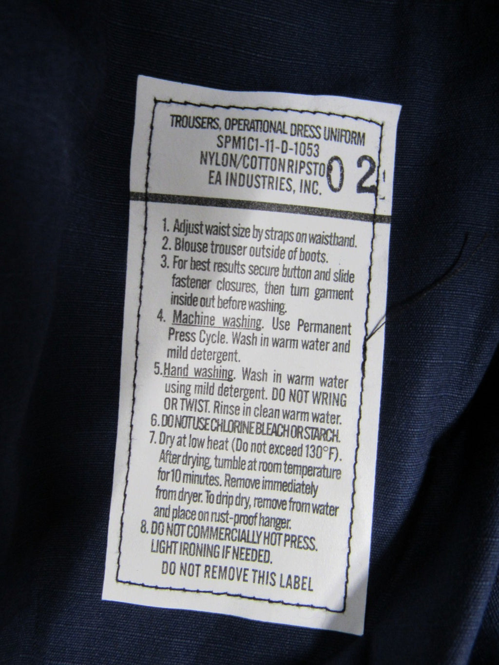 US Coast Guard USCG BDU Pants Trousers Ripstop Operational Dress Uniform XSmall