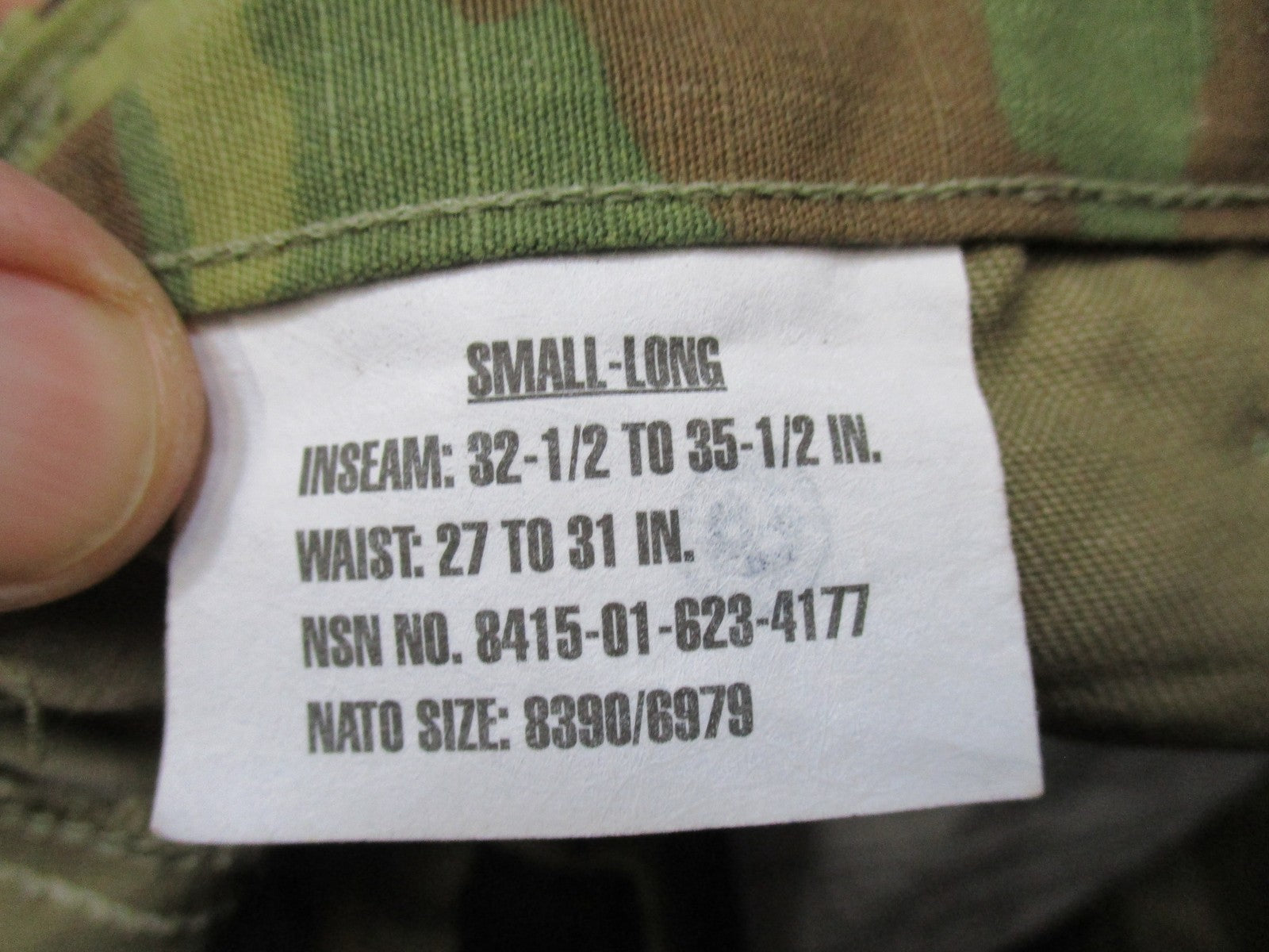 New Army Combat Uniform ACU Trousers Scorpion OCP Small-Long Unisex Pants 50/50