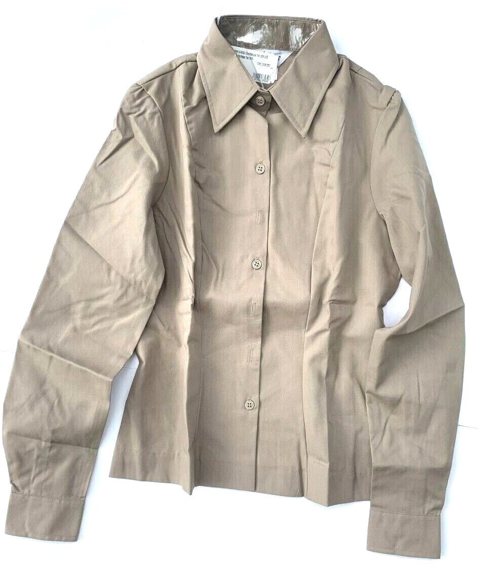 Women’s CaliFashions 555E AGSU Military Uniform OverBlouse Tan U.S. Army Shirt