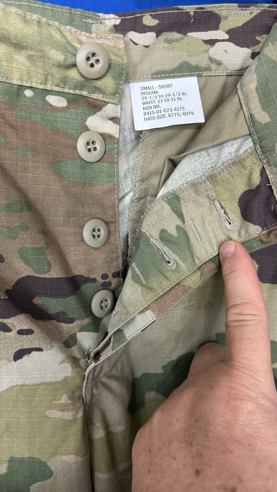 Army Combat Uniform OCP Scorpion W2 Trousers Small Short Insect Shield New