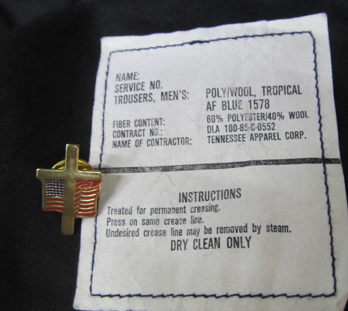 NEW USAF AIR FORCE MENS DRESS UNIFORM TROUSERS PANTS SHADE 1620 AF Blue 32 x 27