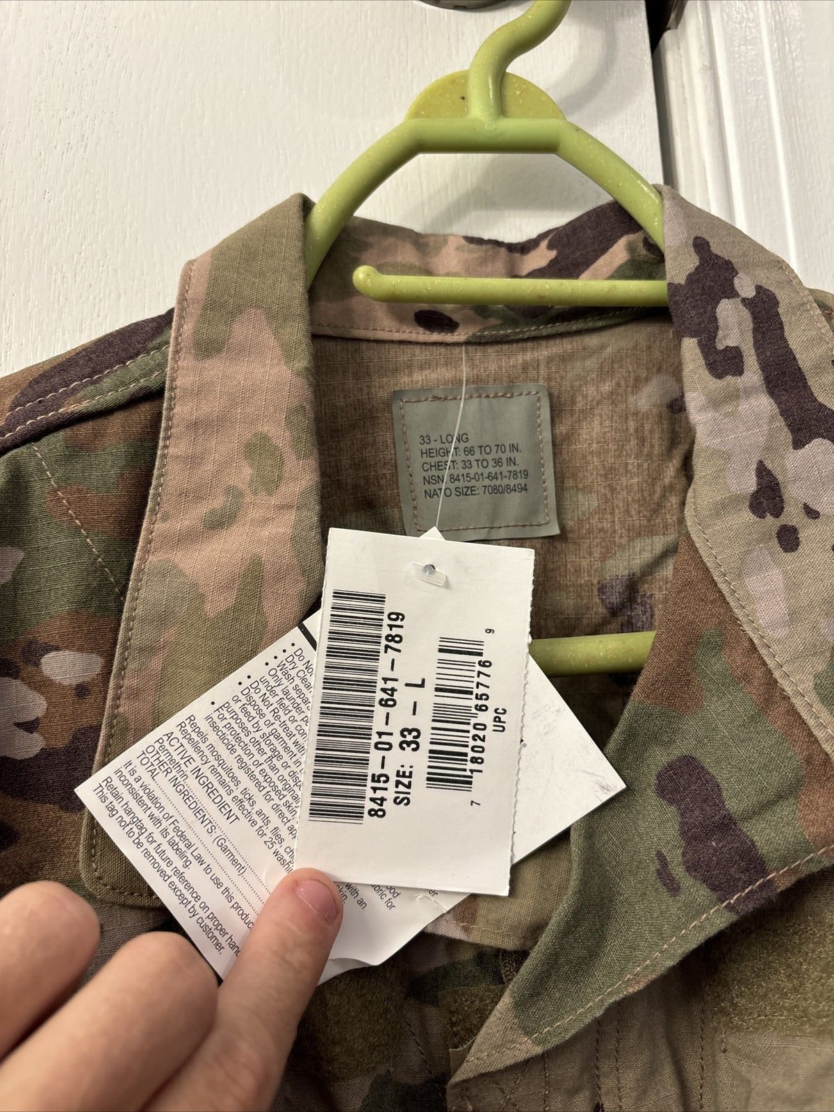Army Combat Uniform Coat Female W2 OCP Blouse ACU 33-Long New With Tags!