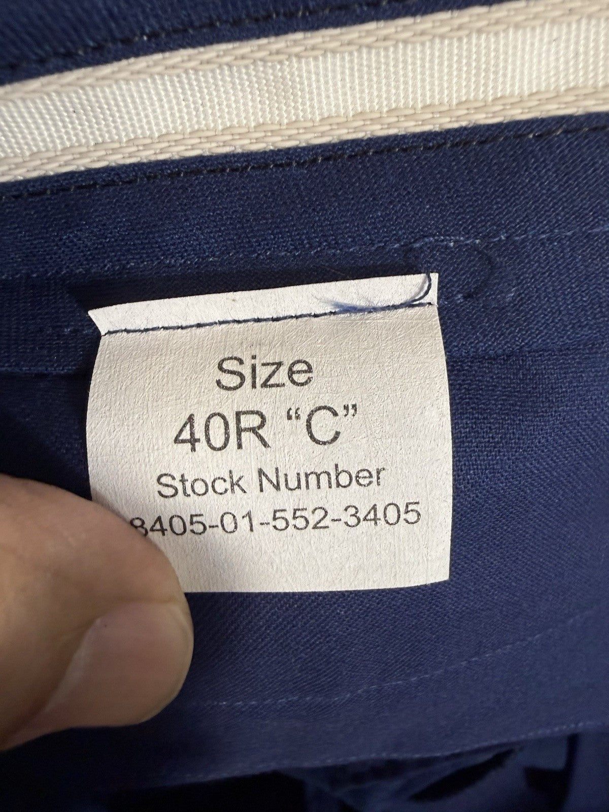 USAF Air Force Service Dress Pants Men 40 Unhemmed Blue Wool Blend Unhemmed NWOT