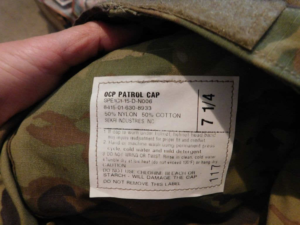 US ARMY OCP PATROL CAP SIZE 7 1/4 NEW