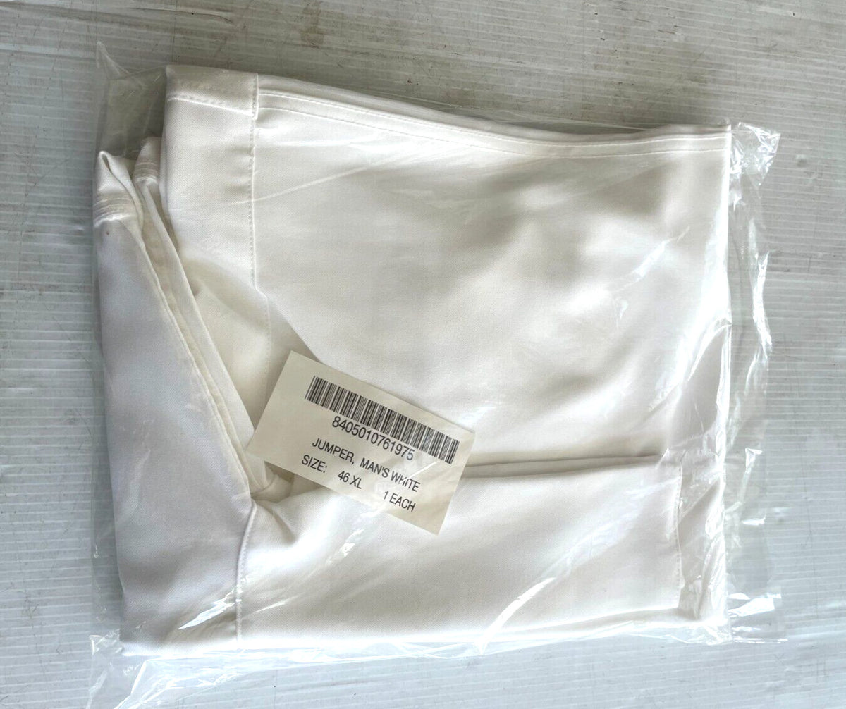 NEW GENUINE US NAVY SERVICE DRESS WHITE JUMPER MIDDY BLOUSE UNIFORM TOP (46 XL)