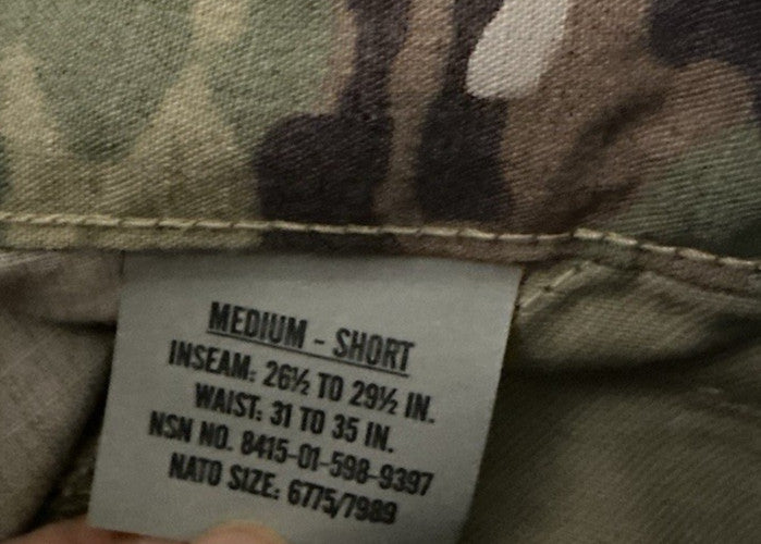 NWT  Army OCP Multicam Combat Trousers Medium/Short Uniform Pants 6775/7989