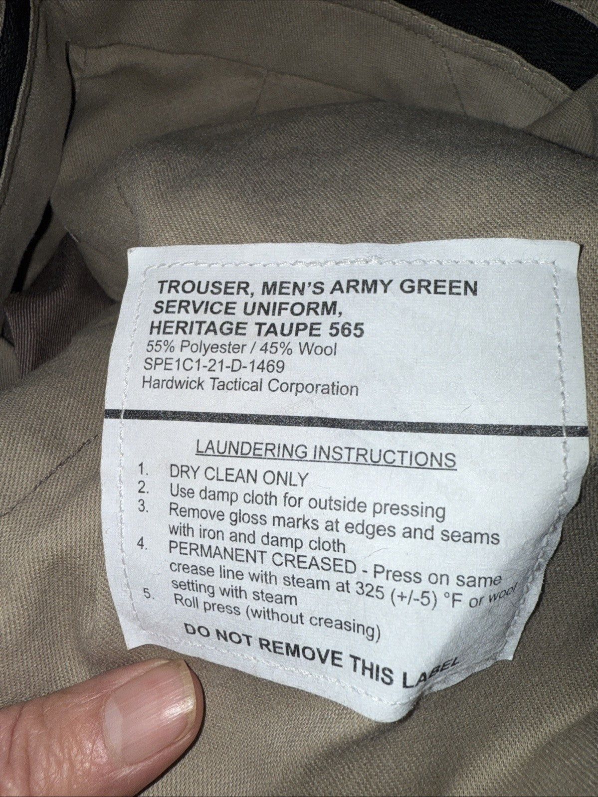 AGSU ARMY GREEN SERVICE UNIFORM HERITAGE TAUPE 565 MEN'S PANTS TROUSERS 33 L-C