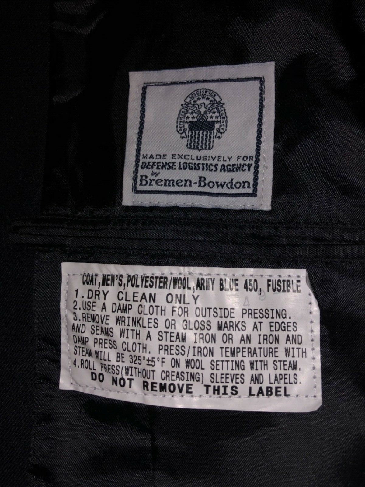 US ARMY ASU DRESS BLUE 450 POLY/WOOL JACKET CLASSIC NSN 8405-01-552-2860 36R