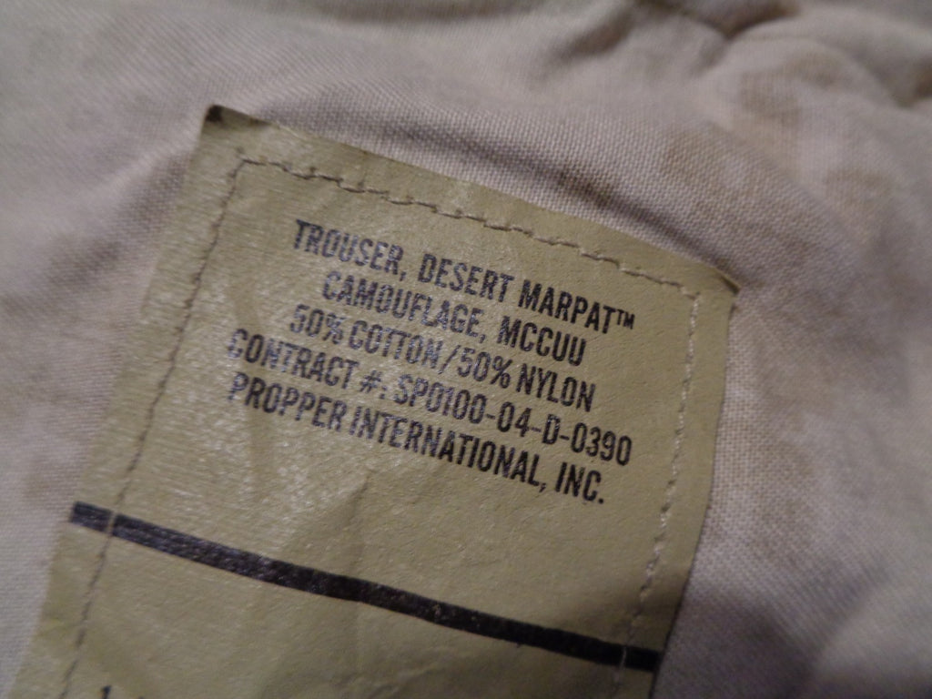USMC MARPAT PANT DESERT TAN MCCUU X LARGE REGULAR  NWT  XLR  RARE