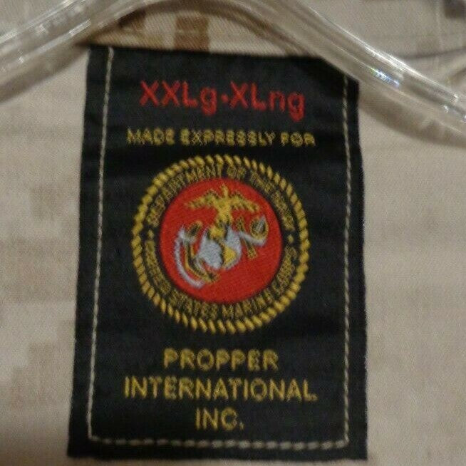 USMC MARPAT SHIRT DESERT TAN MARSOC XX LARGE X LONG NEW WITH TAG XXL XLONG  RARE