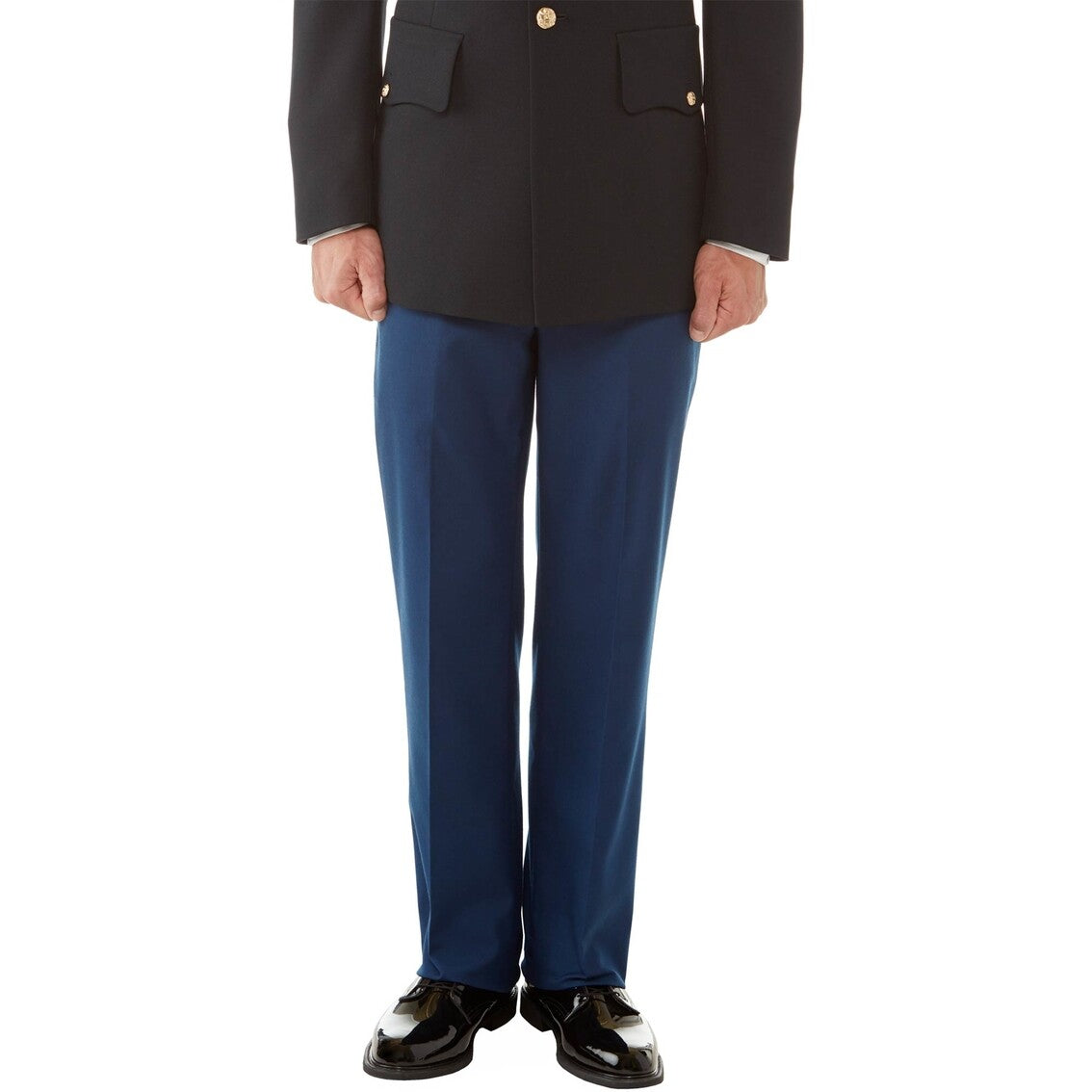ASU ARMY SERVICE UNFORM DRESS BLUE TROUSERS PANTS ENLISTED NO BRAID