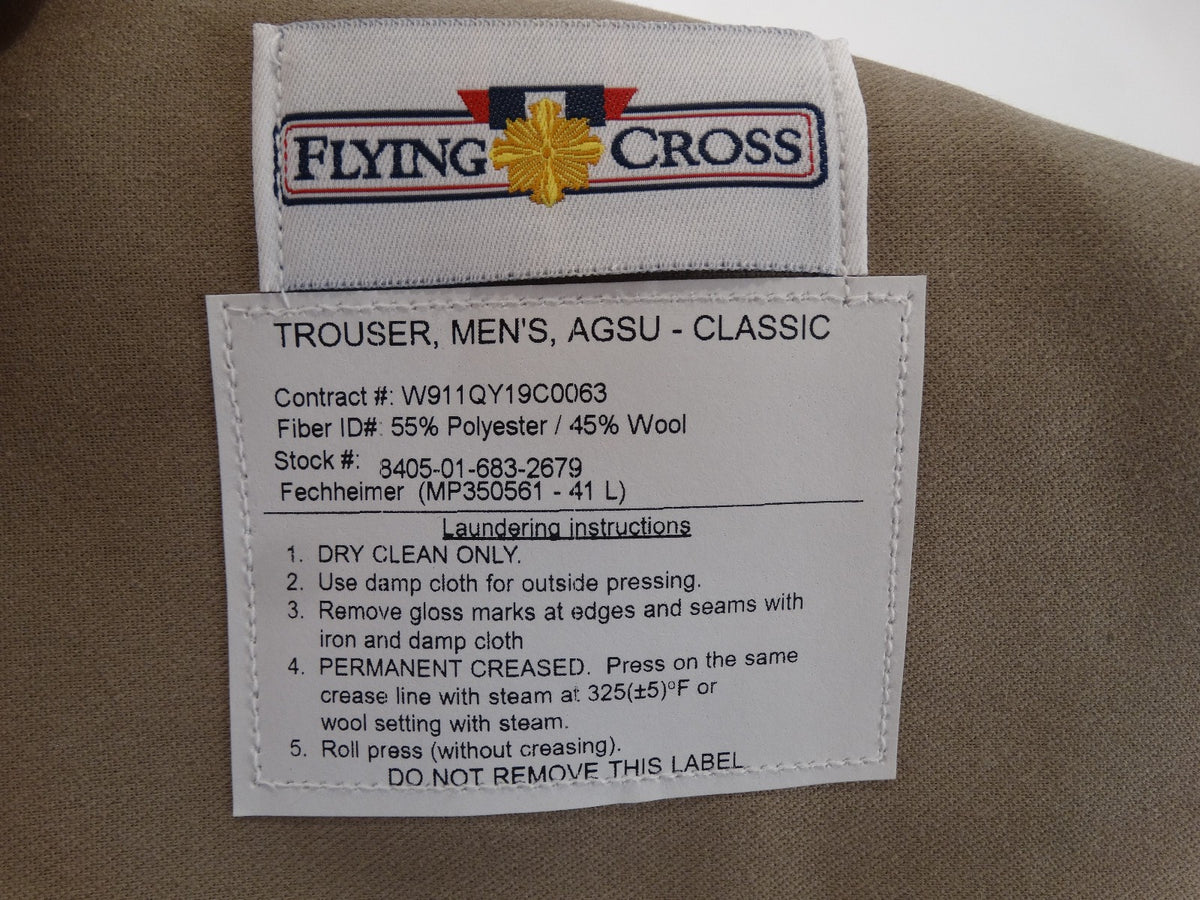Flying Cross US Army Green Service Uniform AGSU Trousers (sz 41L)