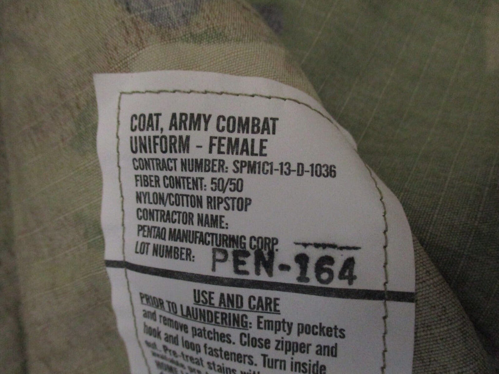 USGI COAT FEMALE UNIFORM SHIRT ARMY COMBAT UNIFORM OCP SCORPION TOP INSECT GUARD