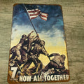 America USA 7th War Loan 8x12 Metal Wall Sign - Armed Forces Military Decor