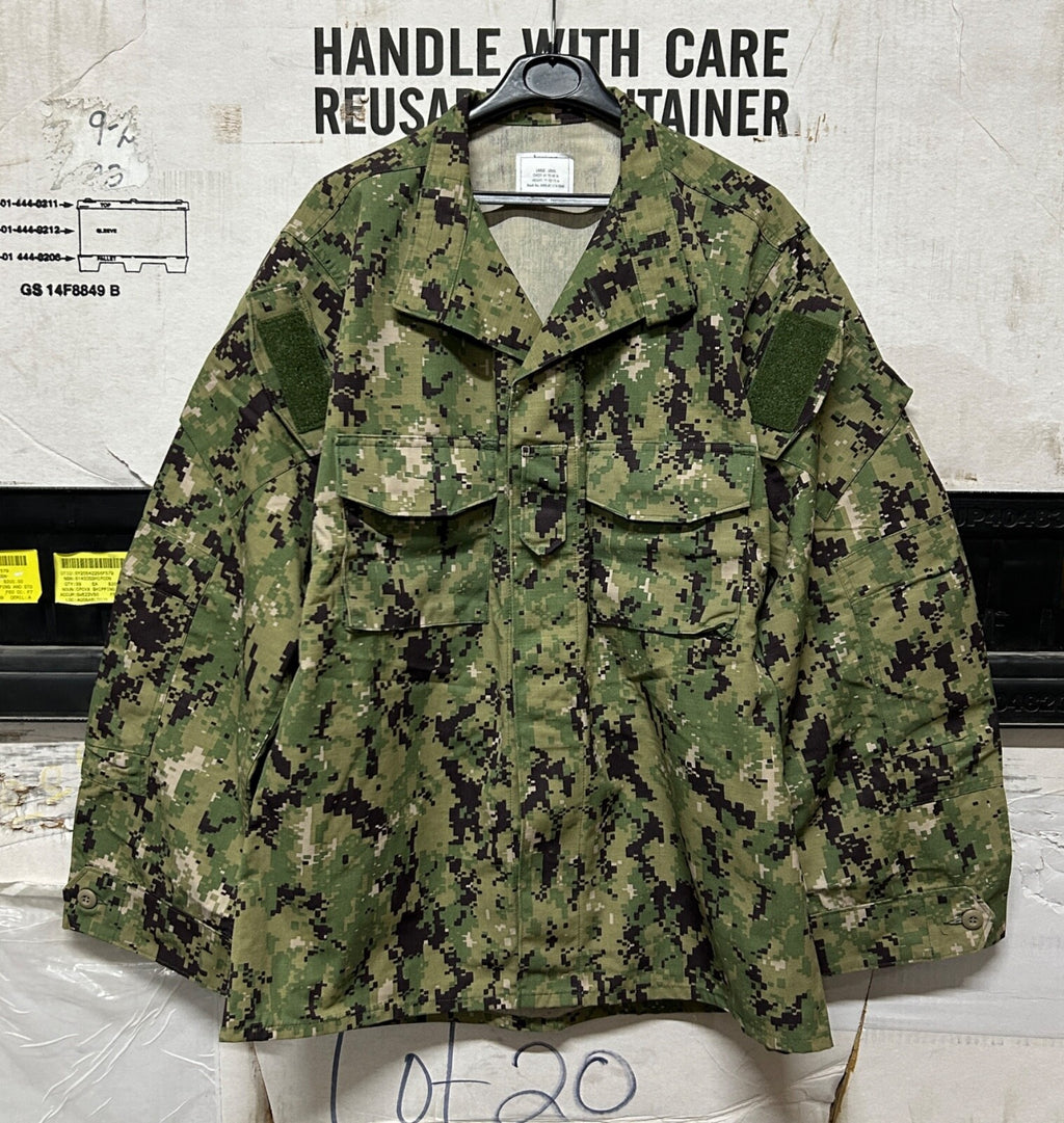 GENUINE US NAVY SEALS AOR2 NWU TYPE III SHIRT BLOUSE NEW !!!! LARGE LONG