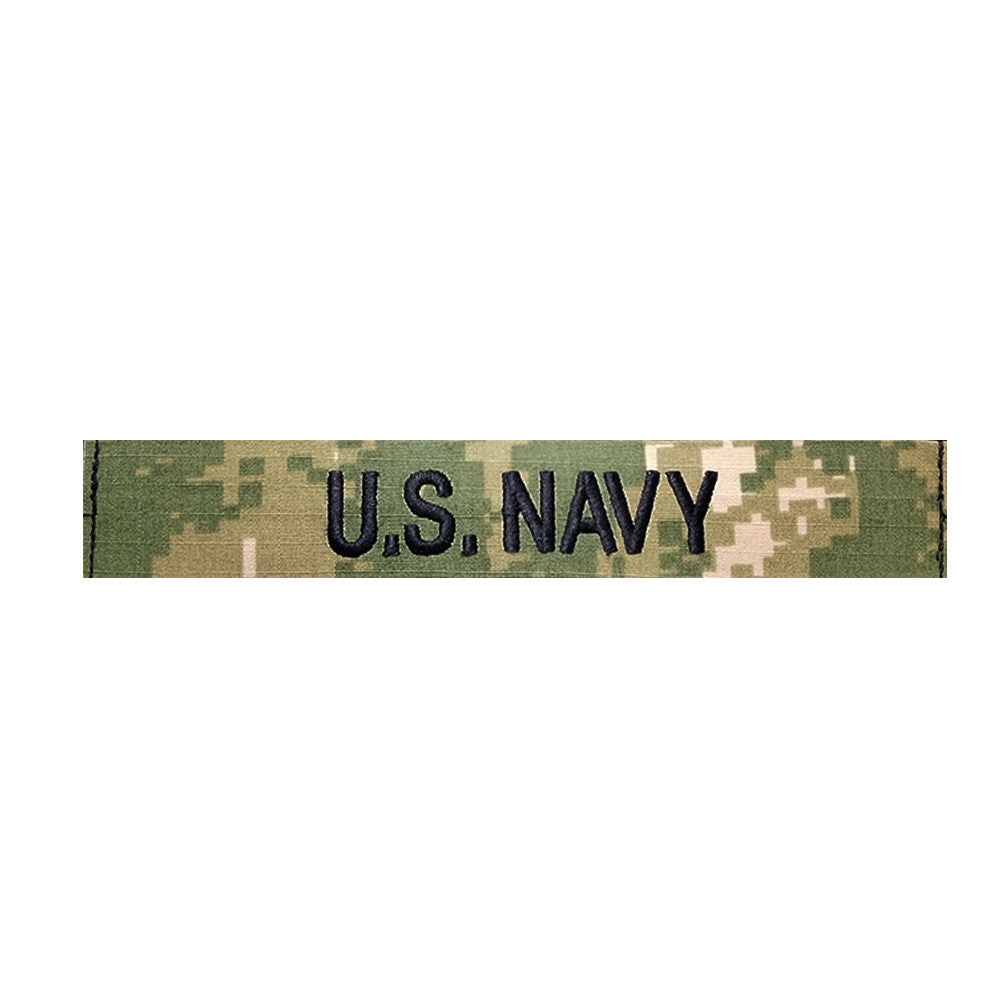 Navy NWU Type III "U.S. NAVY" Name Tape 1.25" x 7.5" (each)