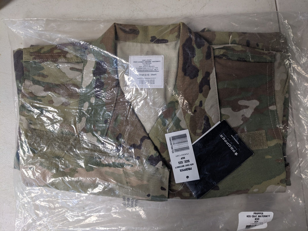 PROPPER F5400 Womens ACU Coat Maternity Sz XSS X-Small Short OCP Multicam New