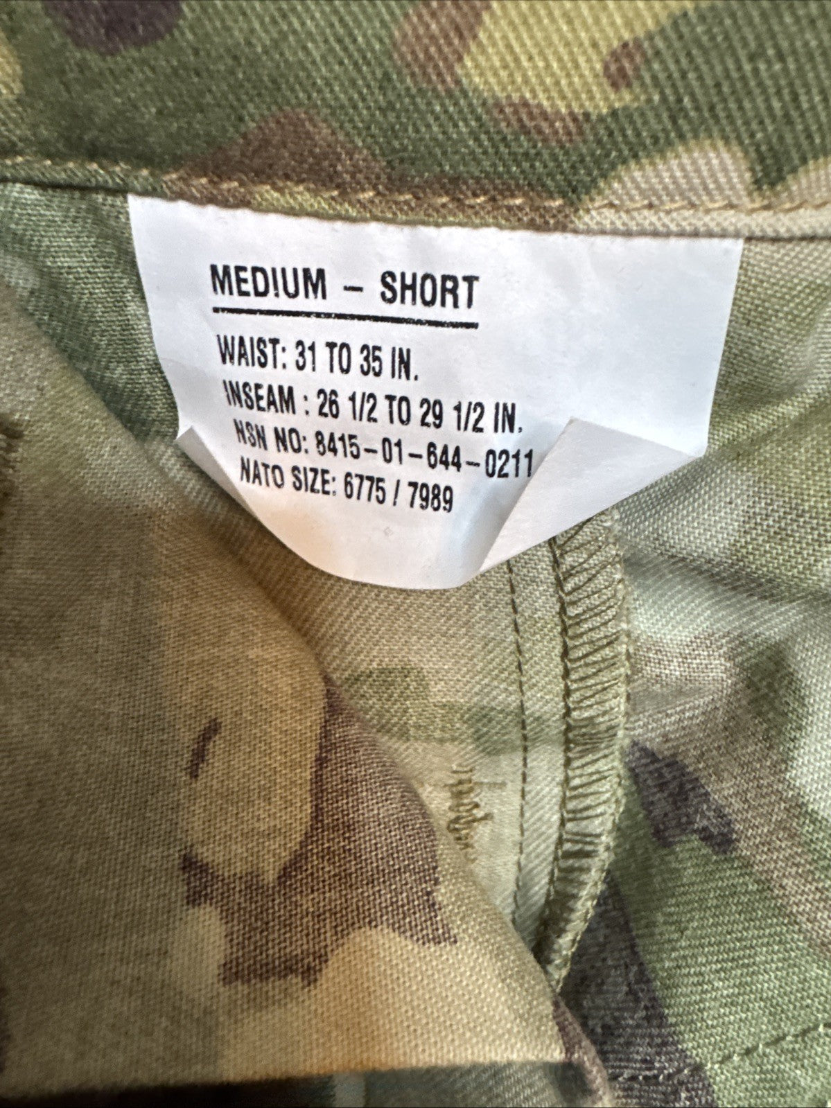 New Medium Short Army Combat Pants W/ CRYE Knee Pad Slots Multicam OCP FR G456