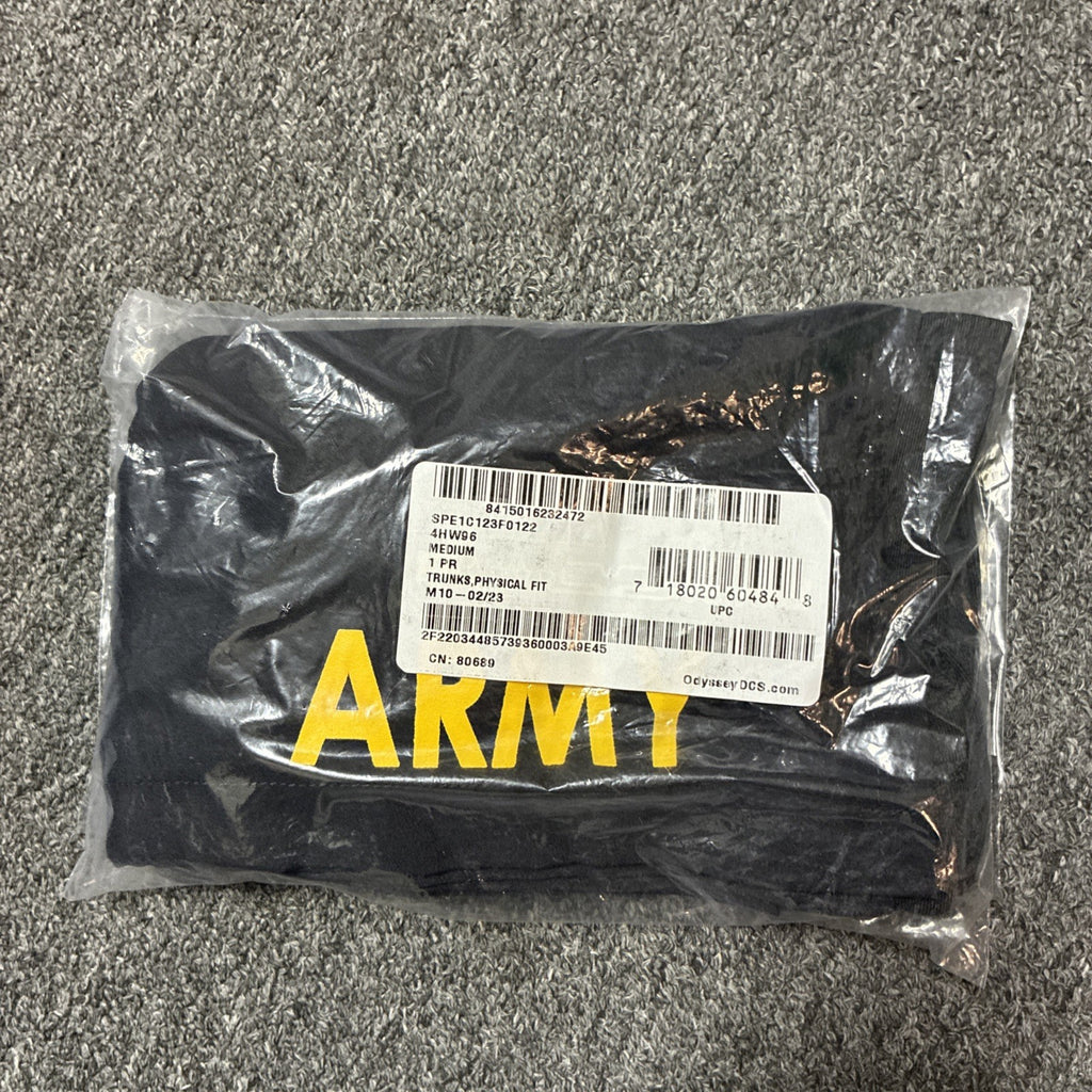 APFU Shorts Medium Army Black and Gold PT Physical Fitness USGI NEW