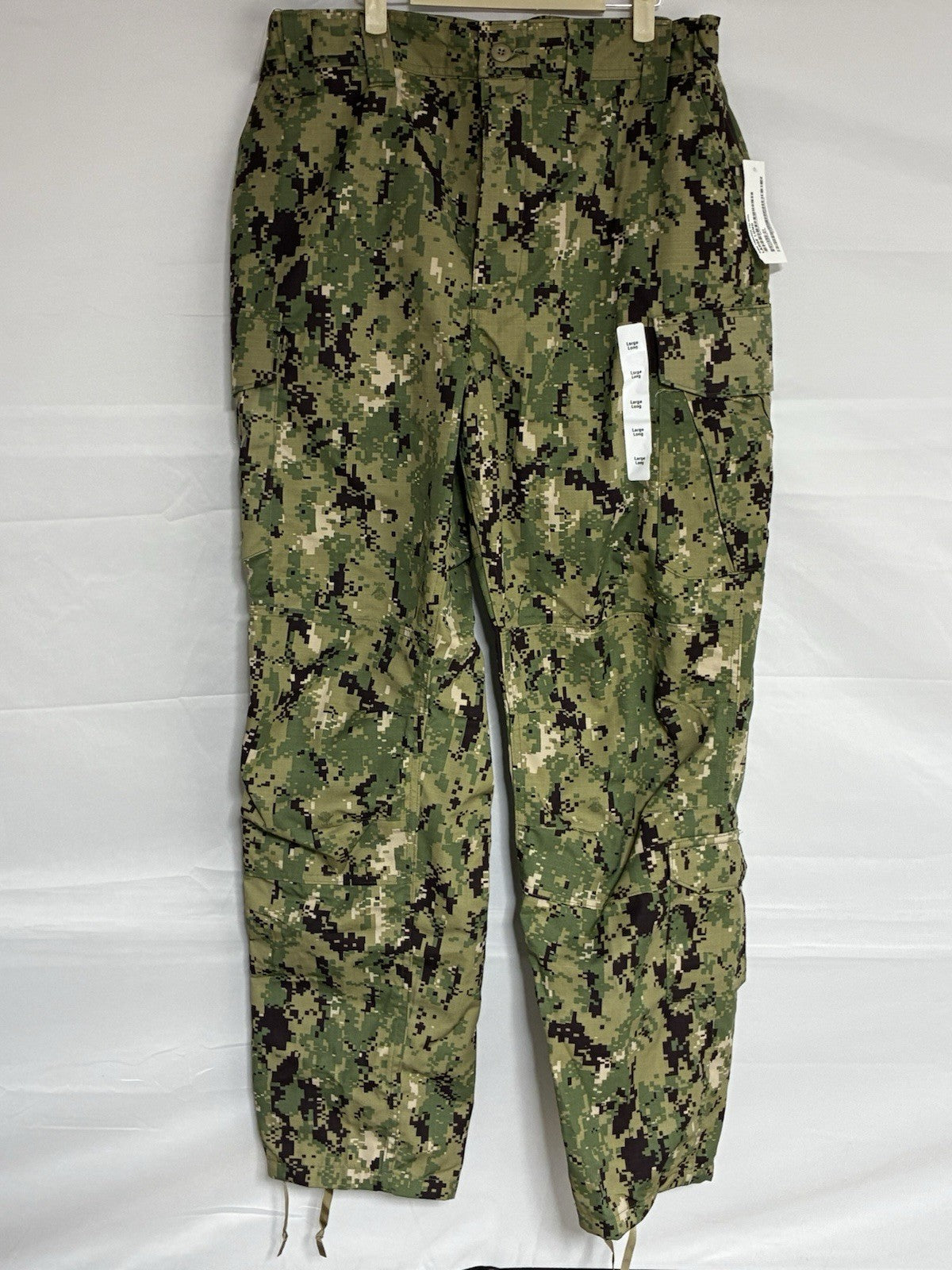 US Navy NWU Type iii Green Digital Trousers Large Long Regular New With Tags
