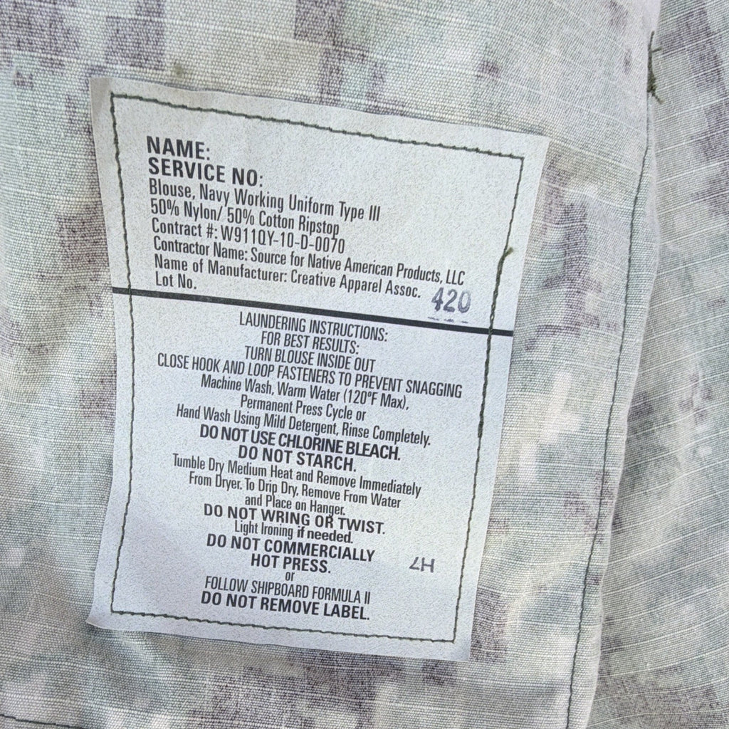 U.S. Navy NWU Type III Digital Camo Blouse Small Regular
