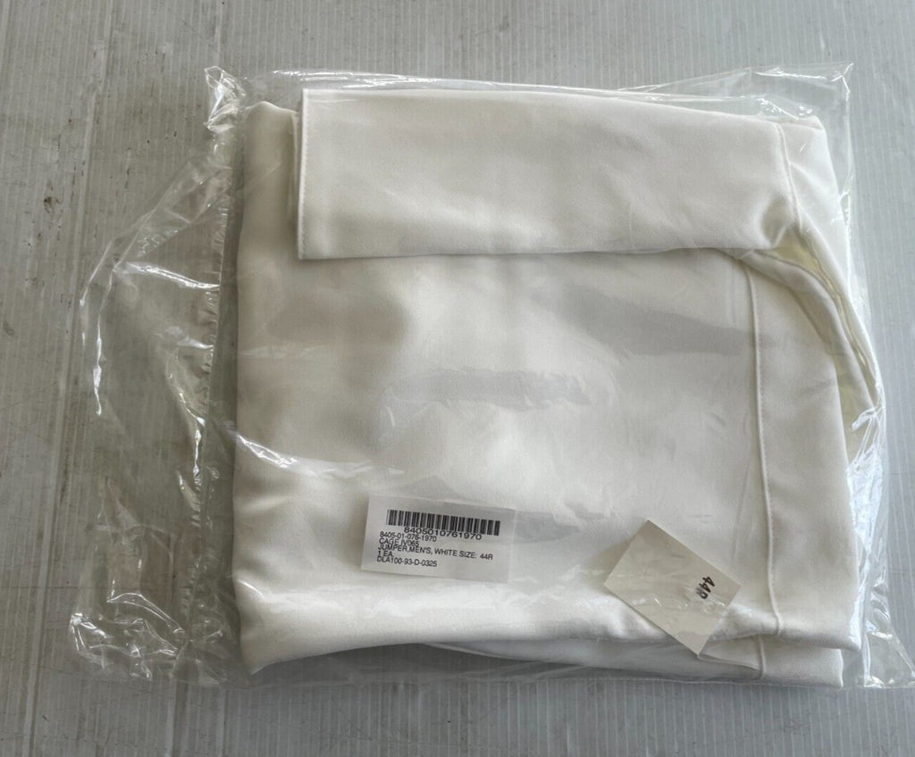 NEW GENUINE US NAVY SERVICE DRESS WHITE JUMPER MIDDY BLOUSE UNIFORM TOP (44 REG)