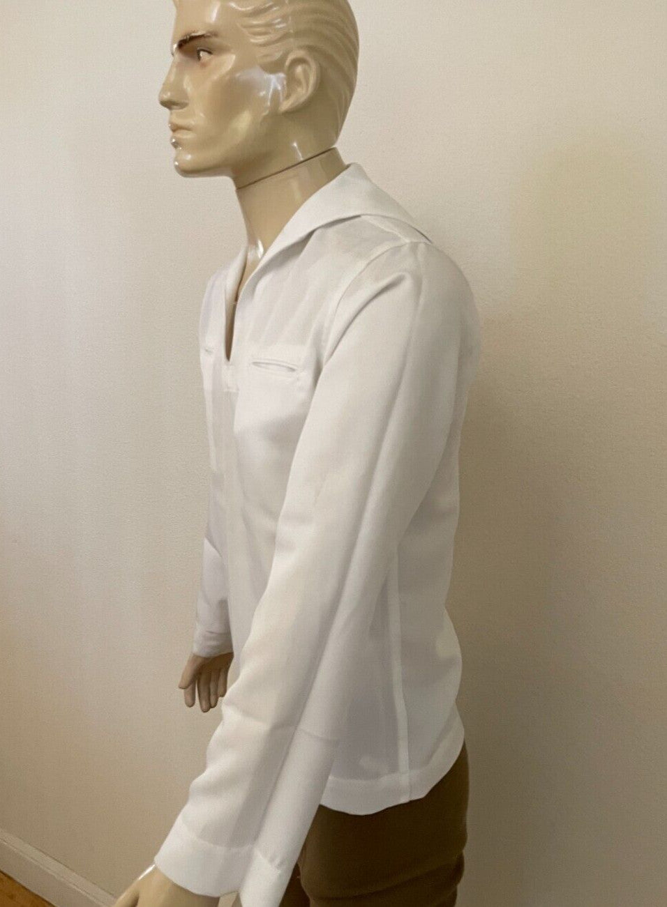 NEW GENUINE US NAVY SERVICE DRESS WHITE JUMPER MIDDY BLOUSE UNIFORM TOP  (44 L)
