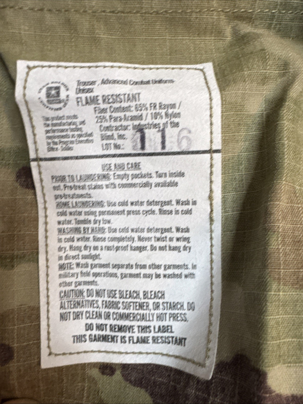 New Medium Regular Army USAF FR OCP Combat Uniform Pants Trouser Multicam G460