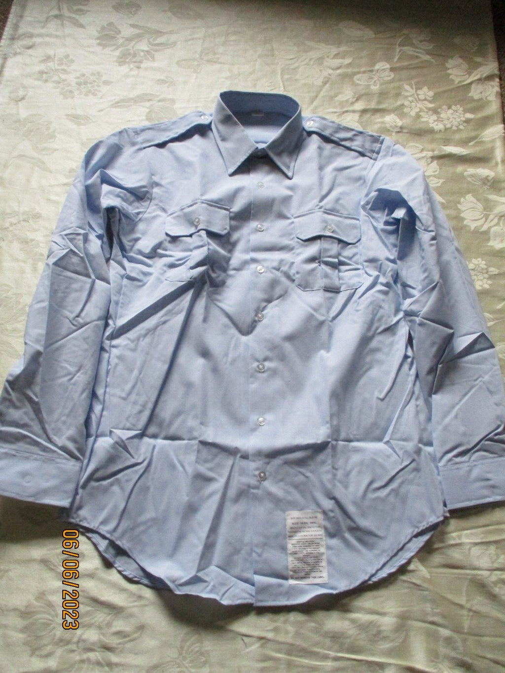 NEW/NOS - Men's Coast Guard Blue Shirt, Long Sleeve, Size 16 1/2 N X 38 Sleeve