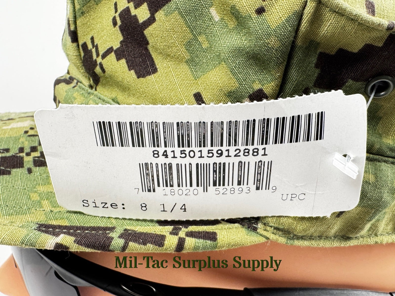 US NAVY 8-POINT UTILITY CAP  NWU TYPE III  DIGITAL WOODLAND  CAMO, SIZE 8 1/4