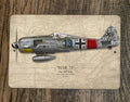 Blue 13 FW 190 A-8 Military Jet Plane Metal Wall Sign Poster 8x12 Inches