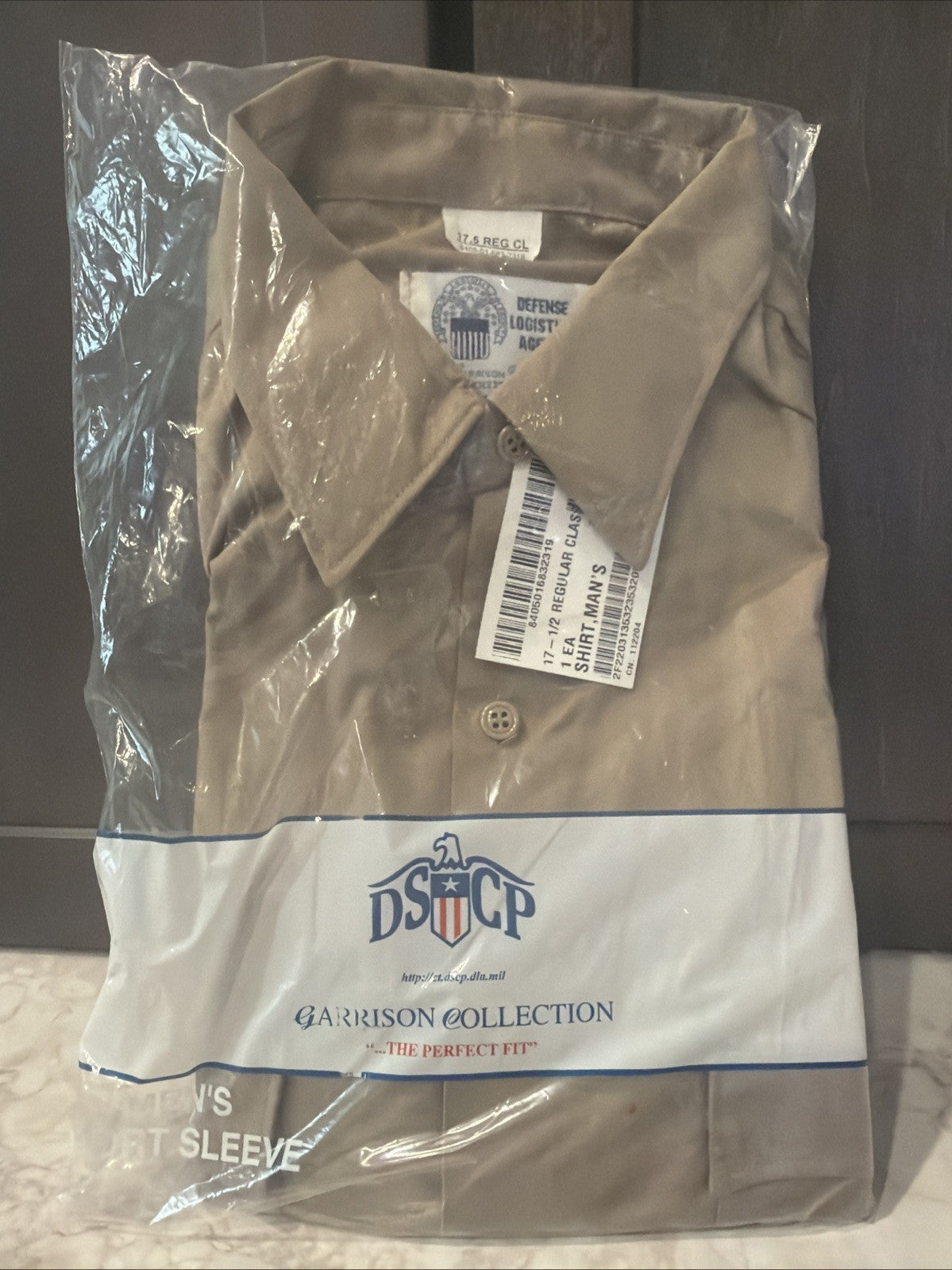 Army Green Service Uniform AGSU Men's Shirt Short Sleeve Uniform Size 17.5 NEW