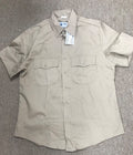 AGSU Male Dress Shirt Army Green Service Uniform Taupe 15.5 Short Sleeve