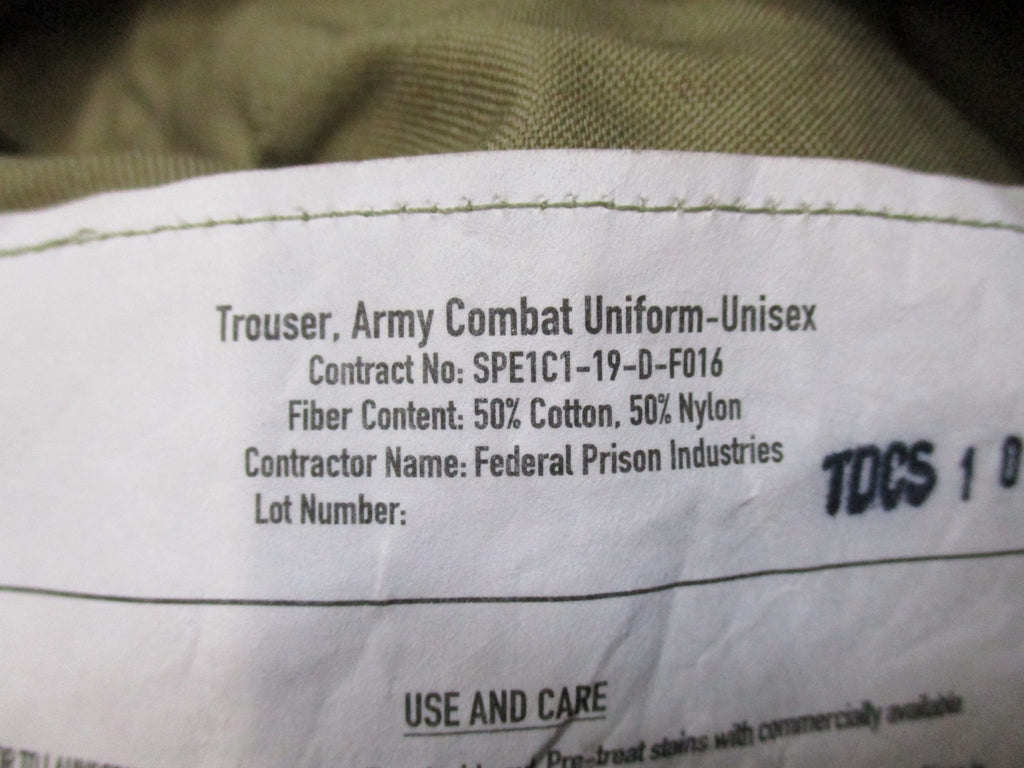 New Army Combat Uniform ACU Trousers Scorpion OCP Small-Long Unisex Pants 50/50